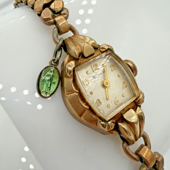 Bulova Accessories - Vintage 1957 Bulova Miss America Ladies Watch Gold Tone w/ Original Box